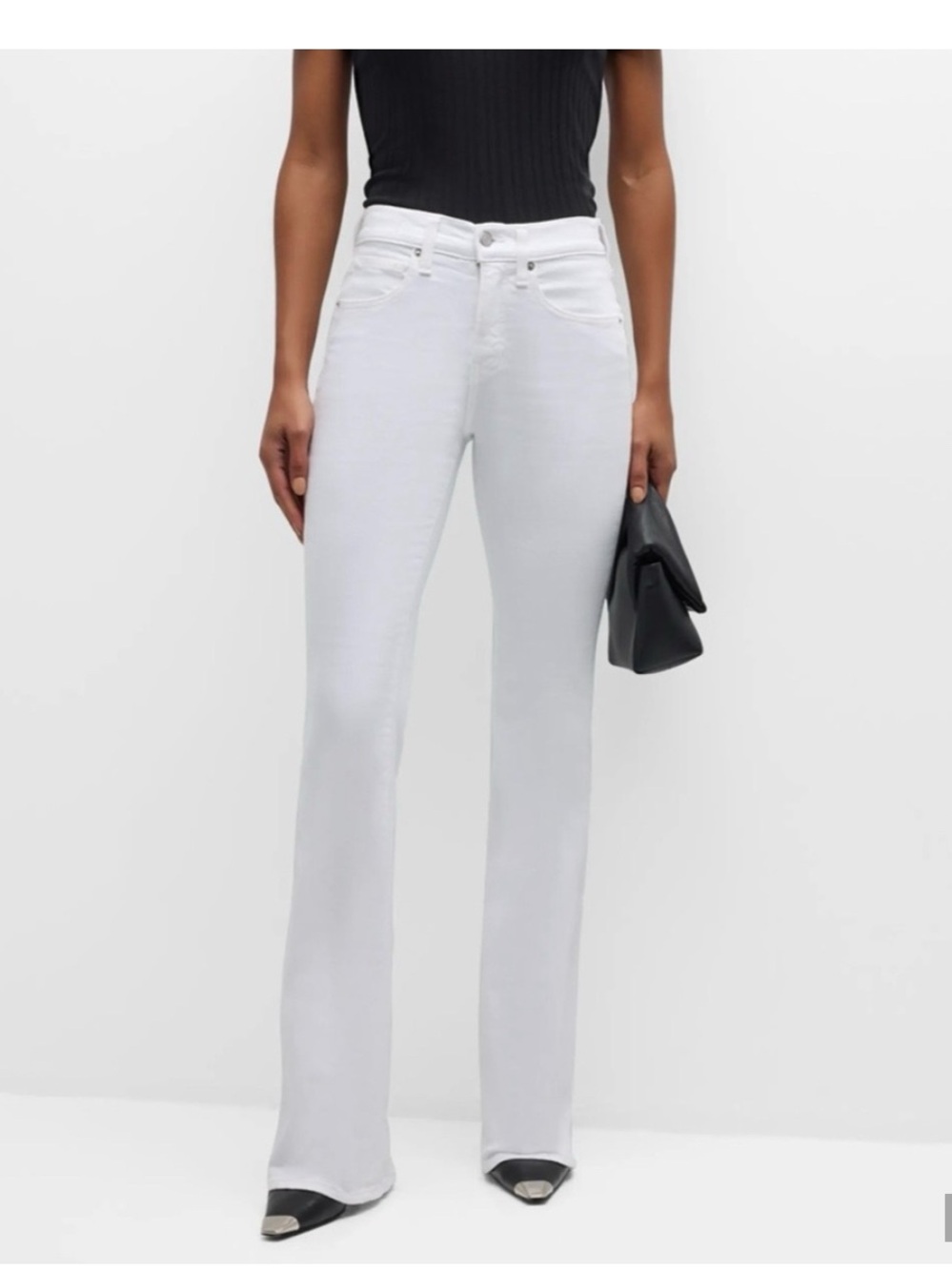 Veronica Beard NEW Beverly Skinny Flare Jeans in White Size 29 (NWT)